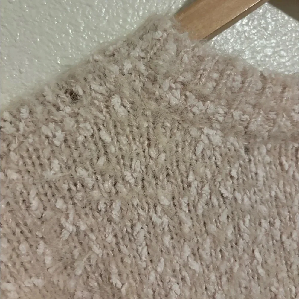Philosophy Crewneck Knit Sweater | Blush/Cream Colored | Size XS |
